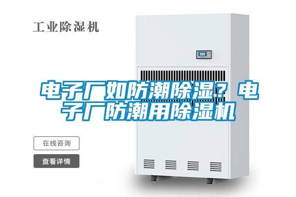 電子廠如防潮除濕？電子廠防潮用除濕機