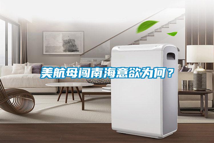 美航母闖南海意欲為何？