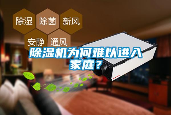 除濕機為何難以進入家庭？