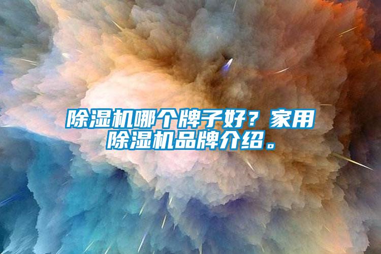 除濕機哪個牌子好?家用除濕機品牌介紹。