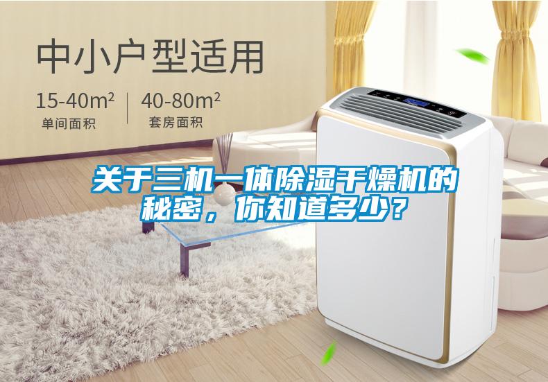 關(guān)于三機(jī)一體除濕干燥機(jī)的秘密，你知道多少？
