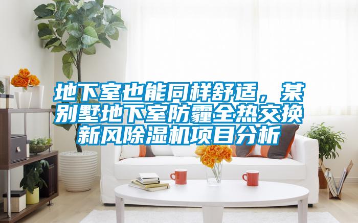 地下室也能同樣舒適，某別墅地下室防霾全熱交換新風除濕機項目分析