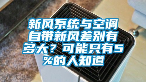 新風(fēng)系統(tǒng)與空調(diào)自帶新風(fēng)差別有多大？可能只有5%的人知道