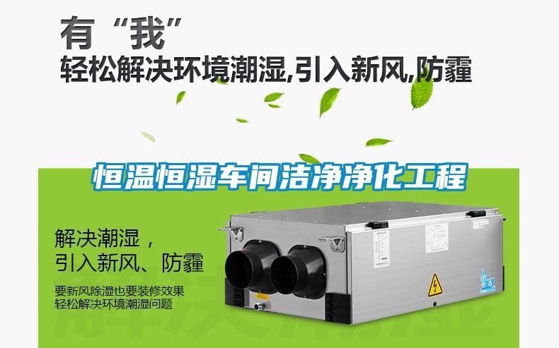 恒溫恒濕車間潔凈凈化工程